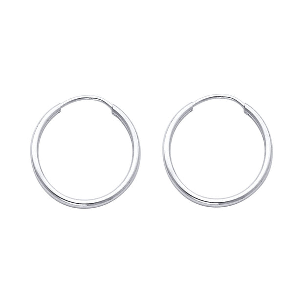14K Gold 1.5mm Hoops