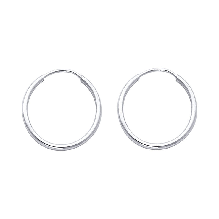 14K Gold 1.5mm Hoops