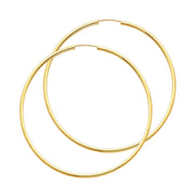 14K Gold 2mm Hoops