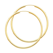 14K Gold 2mm Hoops