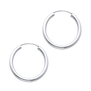 14K Gold 2mm Hoops