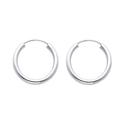 14K Gold 2mm Hoops