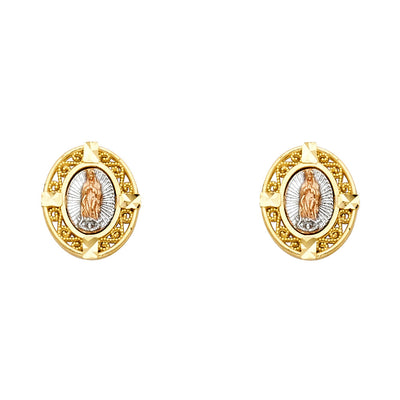 14K Gold Guadalupe Post Earrings