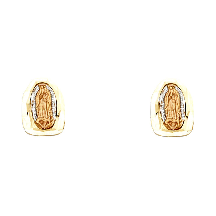 14K Gold Guadalupe Post Earrings