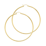 14K Gold 2mm Hoops