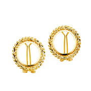 14K Gold 2 Pesos Bola Earrings