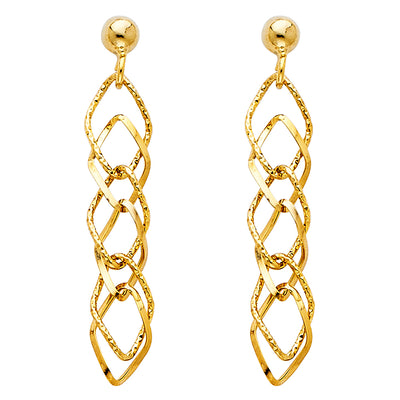 14K Gold Hanging Earrings