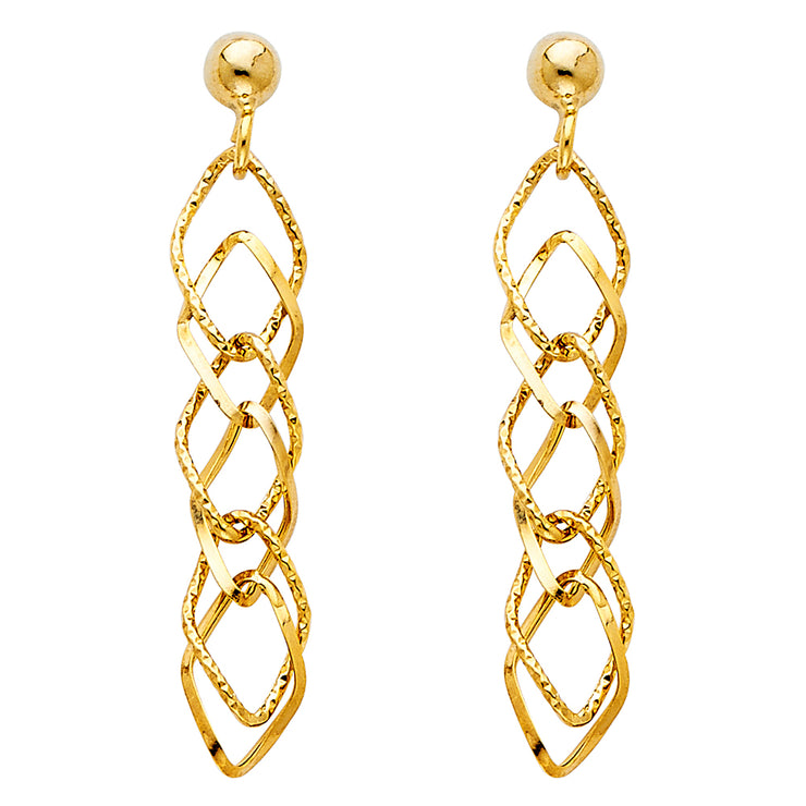 14K Gold Hanging Earrings