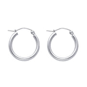 14K Gold 2mm Hoops