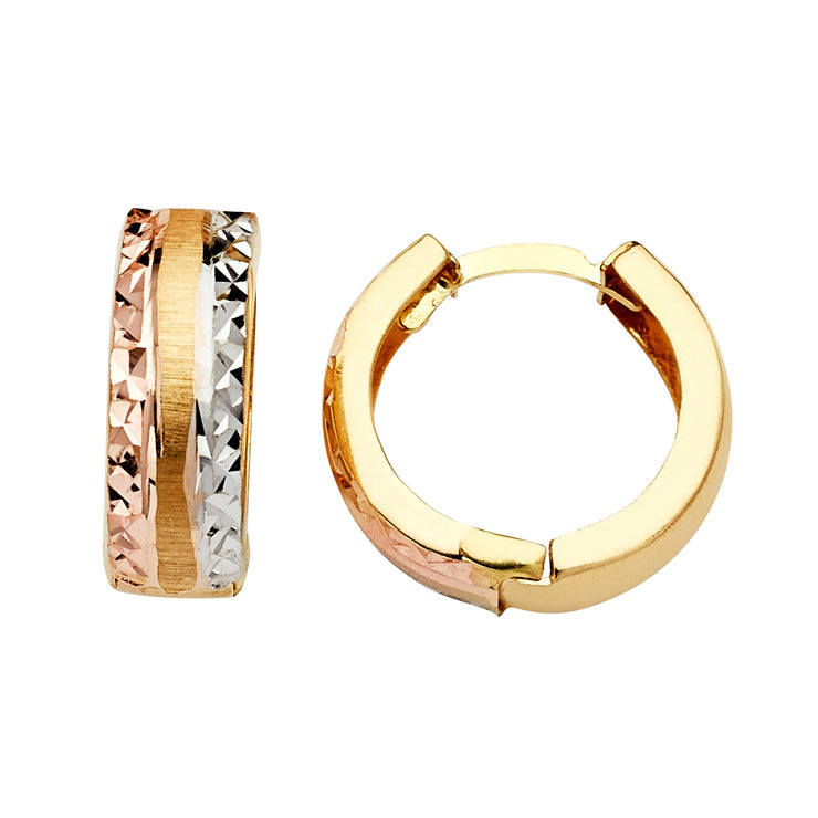 14K Gold Huggie Hoops