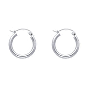 14K Gold 2mm Hoops