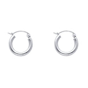 14K Gold 2mm Hoops