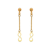 14K Gold Fancy Infinity Dangle Earrings