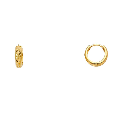 14K Gold Huggies Endless Earrings