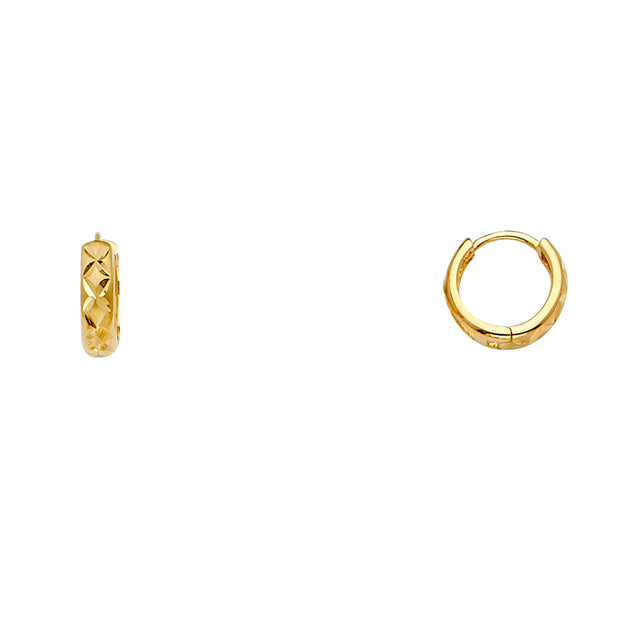 14K Gold Huggies Endless Earrings