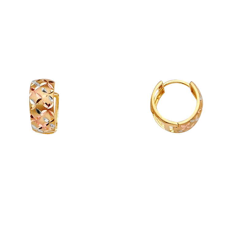 14K Gold Huggies Endless Earrings