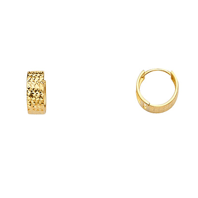 14K Gold Huggies Endless Earrings