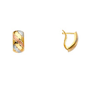 14K Gold Half Huggie Hoops