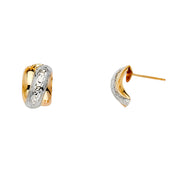 14K Gold Half Huggie Hoops