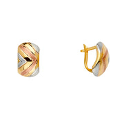 14K Gold Half Huggie Hoops