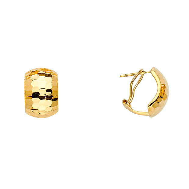 14K Gold Half Huggie Hoops