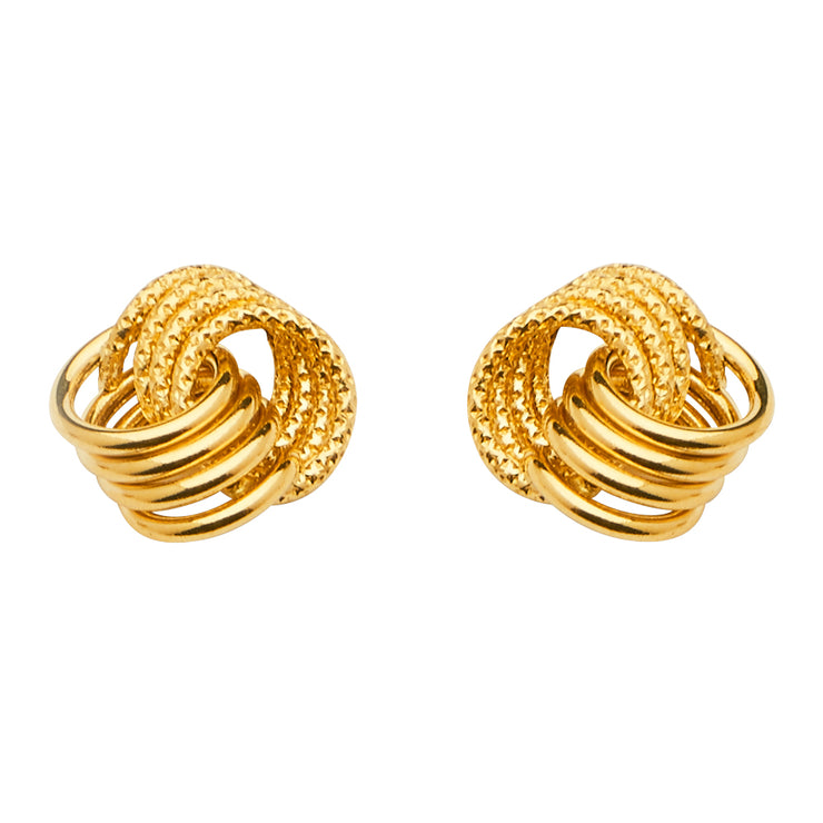 14K Gold Love Knot Earrings