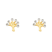 14K Gold Family Tree Earrings