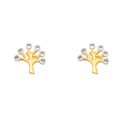 14K Gold Family Tree Earrings