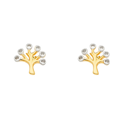 14K Gold Family Tree Earrings