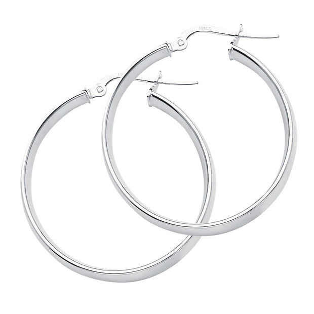 14K Gold Round Hollow Chunky Hoops