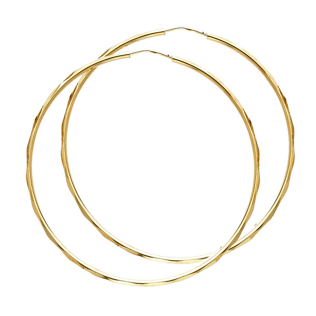 14K Gold 1.5mm Hoops