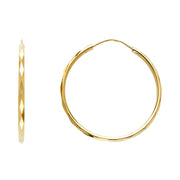 14K Gold 1.5mm Hoops