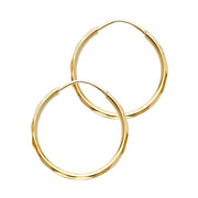 14K Gold 1.5mm Hoops