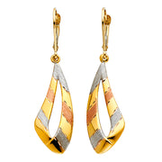 14K Gold Fancy Dangle Hanging Earrings
