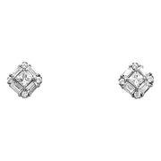 14K Gold CZ Stone Earrings