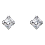 14K Gold CZ Stone Earrings