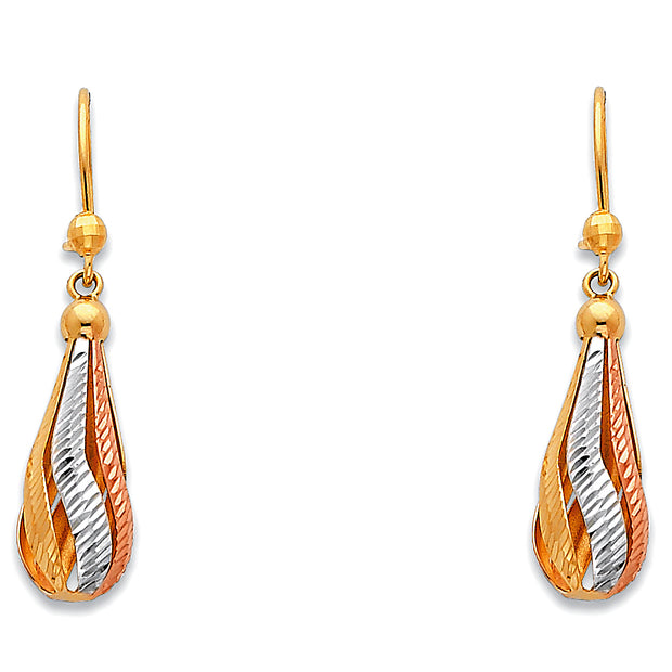 14K Gold Fancy Dangle Fancy Dangle Earrings