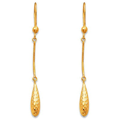 14K Gold Fancy Dangle Earrings