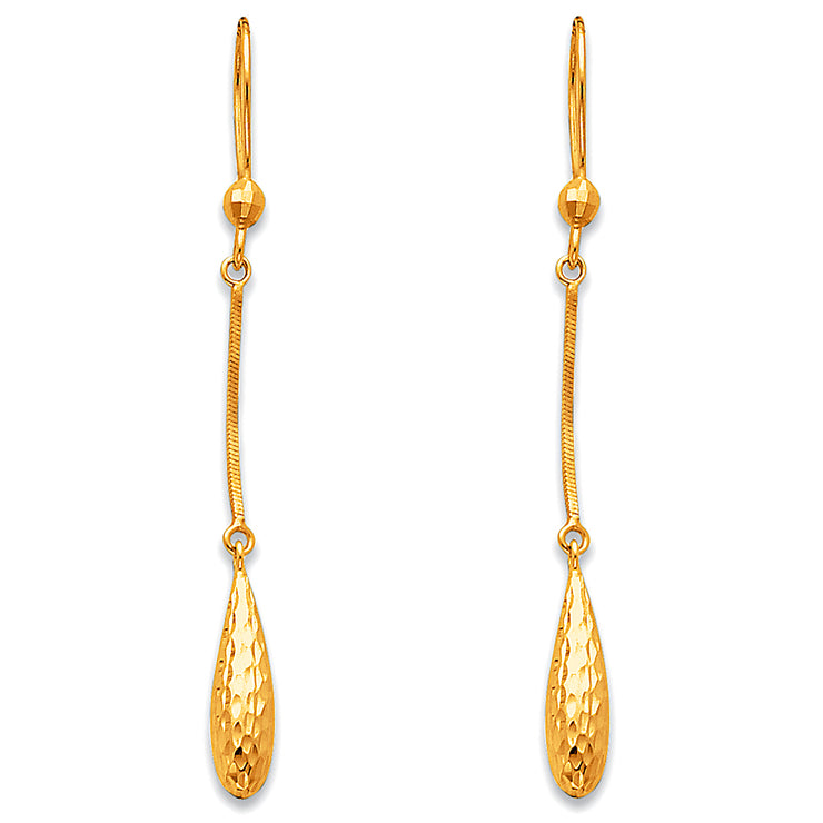 14K Gold Fancy Dangle Earrings