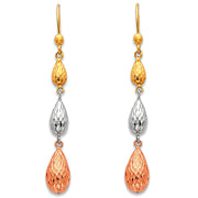 14K Gold Fancy Dangle Earrings