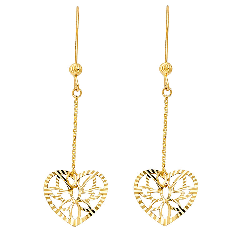 14K Gold Hanging Earrings
