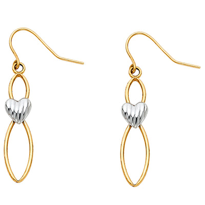 14K Gold Hanging Earrings