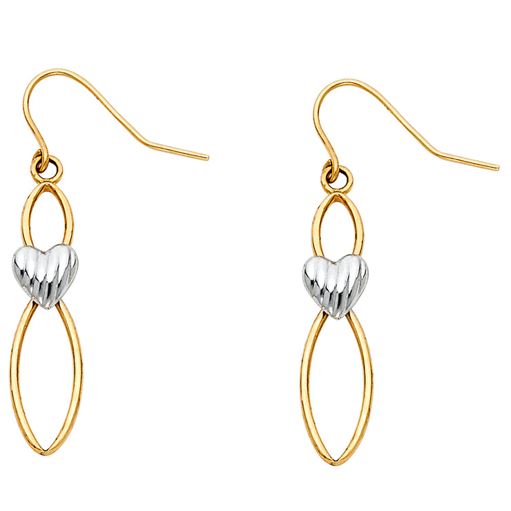 14K Gold Hanging Earrings