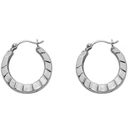 14K Gold Fancy Hollow Hoops