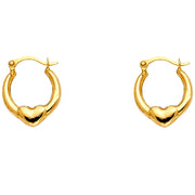 14K Gold Fancy Hollow Hoops