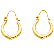 14K Gold Hollow Hoop Earrings