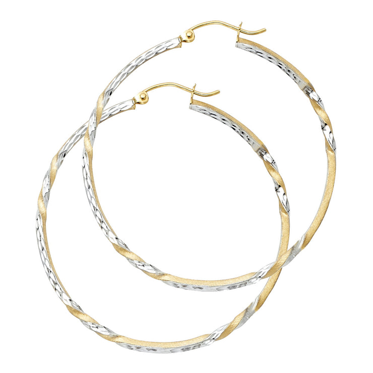 14K Gold Curled Hoops