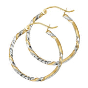 14K Gold Curled Hoops