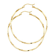 14K Gold Curled Hoops