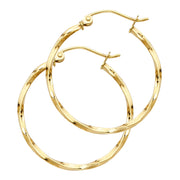 14K Gold Curled Hoops